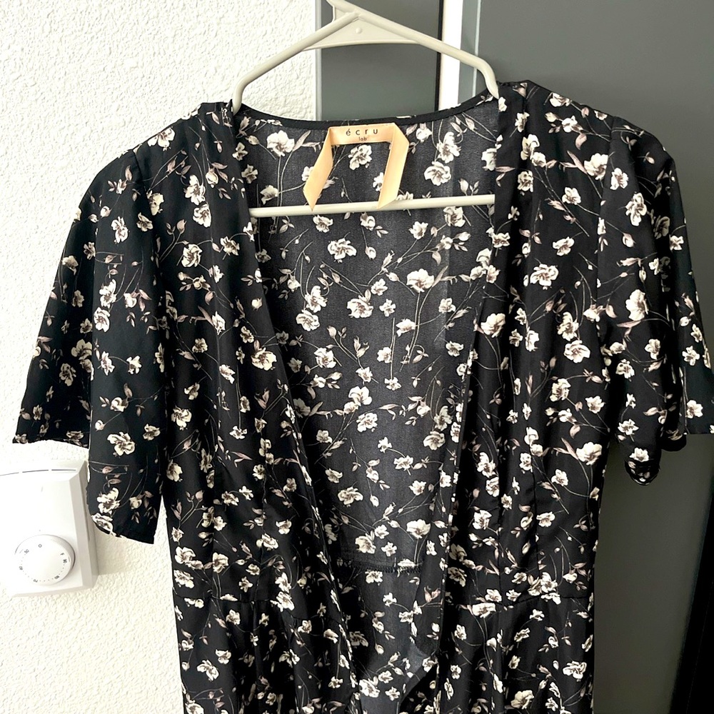 black floral maxi dress 90s